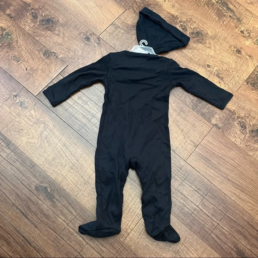 Nwt baby Halloween 2 two piece outfit w/hat black multicolor 3 months 9 months